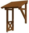 Skan Holz Pultdach Vordach Potsdam-Typ 3 nussbaum