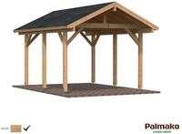 Palmako Carport Robert 11,7 m&sup2; Hellbraun tauchimpr&auml;gniert Holzcarport