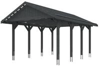 Skan Holz Wallgau - Satteldach Einzelcarport Breite 430 cm Gr. 1 - 430 x 600 cm