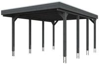 Skan Holz Friesland - Flachdach Einzelcarport Profil - Breite 397 cm Nadelholz...