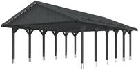 Skan Holz Wallgau - Satteldach Doppelcarport Breite 620 cm Gr. 3 - 620 x 900 cm