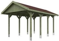 Skan Holz Wallgau - Satteldach Einzelcarport Breite 380 cm Gr. 1 - 380 x 600 cm