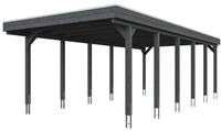 Skan Holz Friesland - Flachdach Einzelcarport Profil - Breite 397 cm Nadelholz Gr. 3