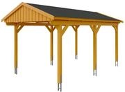 Skan Holz Fichtelberg - Satteldach Einzelcarport Breite 317 cm Gr. 1 - 317 x...