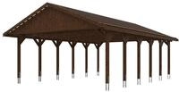 Skan Holz Wallgau - Satteldach Doppelcarport Breite 620 cm Gr. 3 - 620 x 900 cm