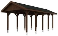 Skan Holz Wallgau - Satteldach Einzelcarport Breite 380 cm Gr. 2 - 380 x 750 cm