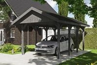 Skan Holz Wallgau - Satteldach Einzelcarport Breite 380 cm Gr. 0,5 - 380 x 500...