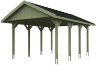 Skan Holz Wallgau - Satteldach Einzelcarport Breite 430 cm Gr. 1 - 430 x 600 cm