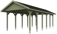 Skan Holz Wallgau - Satteldach Einzelcarport Breite 430 cm Gr. 3 - 430 x 900 cm