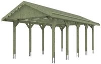 Skan Holz Wallgau - Satteldach Einzelcarport Breite 380 cm Gr. 2 - 380 x 750 cm