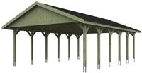 Skan Holz Wallgau - Satteldach Doppelcarport Breite 620 cm Gr. 3 - 620 x 900 cm