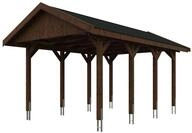 Skan Holz Wallgau - Satteldach Einzelcarport Breite 380 cm Gr. 1 - 380 x 600 cm
