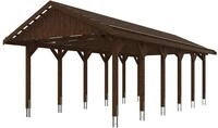 Skan Holz Wallgau - Satteldach Einzelcarport Breite 430 cm Gr. 3 - 430 x 900 cm