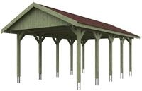 Skan Holz Wallgau - Satteldach Einzelcarport Breite 430 cm Gr. 2 - 430 x 750 cm