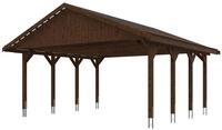 Skan Holz Wallgau - Satteldach Doppelcarport Breite 620 cm Gr. 1 - 620 x 600 cm