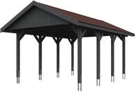 Skan Holz Wallgau - Satteldach Einzelcarport Breite 430 cm Gr. 1 - 430 x 600 cm