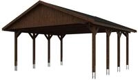 Skan Holz Wallgau - Satteldach Doppelcarport Breite 620 cm Gr. 1 - 620 x 600 cm