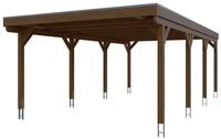 Skan Holz Grunewald - Flachdach Carport aus Leimholz Breite 427 cm Gr. 2 - 427 x 796