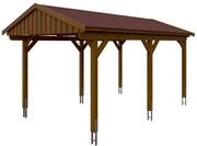 Skan Holz Fichtelberg - Satteldach Einzelcarport Breite 317 cm Gr. 1 - 317 x...