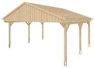 Skan Holz Fichtelberg - Satteldach Doppelcarport Breite 423 cm Gr. 1 - 618 x 566 cm