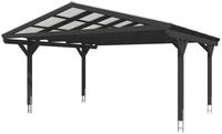 Skan Holz Carport Westerwald 570 x 541 cm anthrazit Holzcarport