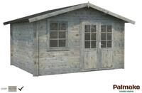 Palmako Gartenhaus Klara 10,4 m&sup2; - 28 mm Grau tauchimpr&auml;gniert