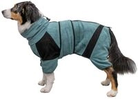 TRIXIE Bade- und Hausoverall f&uuml;r Hunde, Frottee, XS: 30 cm, petrol