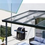 Gutta Terrassendachsystem Premium wei&szlig;/anthrazit 510 x 306 cm Echtglas klar (VSG)