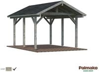 Palmako Carport Robert 11,7 m&sup2; Grau tauchimpr&auml;gniert Holzcarport