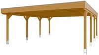 Skan Holz Grunewald - Flachdach Carport aus Leimholz Breite 622 cm Gr. 2 - 622 x 796