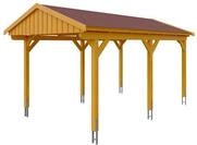 Skan Holz Fichtelberg - Satteldach Einzelcarport Breite 317 cm Gr. 1 - 317 x...