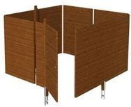 Skan Holz Abstellraum C2 f&uuml;r Carports - Profilschalung-nussbaum