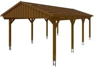 Skan Holz Fichtelberg - Satteldach Einzelcarport Breite 423 cm Gr. 2 - 423 x...