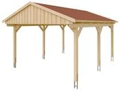 Skan Holz Fichtelberg - Satteldach Einzelcarport Breite 317 cm Gr. 1 - 423 x 566 cm