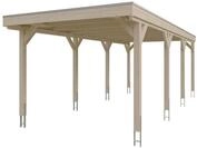 Skan Holz Grunewald - Flachdach Carport aus Leimholz Breite 321 cm Gr. 2 - 321...