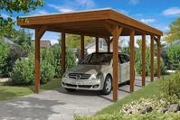 Skan Holz Friesland Einzelcarport - Breite 314 cm Nadelholz-Gr. 2 - 314 x 708...
