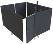 Skan Holz Abstellraum C4 f&uuml;r Carports - Profilschalung schiefergrau