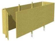 Skan Holz Abstellraum C5 f&uuml;r Carports - Profilschalung-farblich unbehandelt