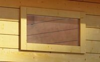 Karibu l&auml;ngliches feststehendes Fenster f&uuml;r 38 mm Wandst&auml;rken-naturbelassen