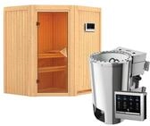 Karibu Sauna Tonja - 68 mm Systemsauna - 230 Volt Plug & Play-3,6kW Plug&Play