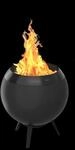 h&ouml;fats MOON 45 All Black Feuerschale mit niedrigem Fu&szlig;