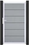 GroJa BasicLine PVC Stecksystem Premium Universal Einzeltor mit Alurahmen silbergrau