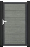 GroJa BasicLine PVC Stecksystem schmal Universal Einzeltor mit Anthrazitrahmen