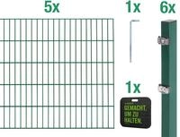 Alberts&reg; 2 m - 50 m Doppelstabmatten-10 m-1200 mm-gr&uuml;n 1-Komplettset