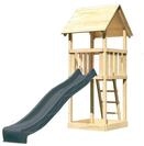 Akubi Kinderspielturm Lotti mit Satteldach inkl. Wellenrutsche (Set A)-anthrazit