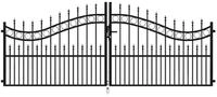 Alberts&reg; Doppeltor Bordeaux Schwarz matt 1300 mm 3370 mm