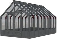 Palmako Gew&auml;chshaus / Pavillon / Glashaus Emilia 13,8 m&sup2; - 18 mm dunkelgrau