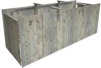 Palmako Karl 40,6 m&sup2; - Anbauschuppen 10,9 m&sup2; Grau tauchimpr&auml;gniert