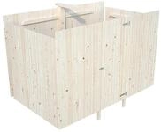 Palmako Karl 23,1 m&sup2; - Anbauschuppen 6,2 m&sup2; naturbelassen