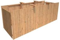 Palmako Karl 40,6 m&sup2; - Anbauschuppen 10,9 m&sup2; Hellbraun tauchimpr&auml;gniert